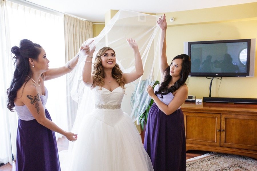 Veil, bride, Hawaii